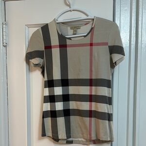 Burberry Women's Beige Plaid Top